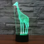 Giraffe Style 3D Touch Switch Control LED Light , 7 Color Discoloration Creative Visual Stereo Lamp Desk Lamp Night Light - Image 8