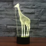 Giraffe Style 3D Touch Switch Control LED Light , 7 Color Discoloration Creative Visual Stereo Lamp Desk Lamp Night Light - Image 10