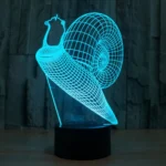 Snail Style 3D Touch Switch Control LED Light , 7 Color Discoloration Creative Visual Stereo Lamp Desk Lamp Night Light - Image 11