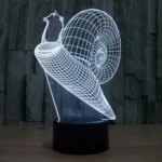 Snail Style 3D Touch Switch Control LED Light , 7 Color Discoloration Creative Visual Stereo Lamp Desk Lamp Night Light - Image 13