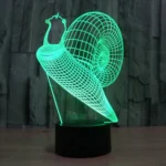 Snail Style 3D Touch Switch Control LED Light , 7 Color Discoloration Creative Visual Stereo Lamp Desk Lamp Night Light - Image 8