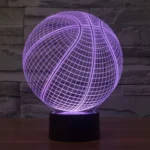 Basketball Style 3D Touch Switch Control LED Light , 7 Color Discoloration Creative Visual Stereo Lamp Desk Lamp Night Light - Image 12