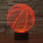 Basketball Style 3D Touch Switch Control LED Light , 7 Color Discoloration Creative Visual Stereo Lamp Desk Lamp Night Light - Image 7