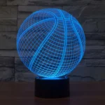 Basketball Style 3D Touch Switch Control LED Light , 7 Color Discoloration Creative Visual Stereo Lamp Desk Lamp Night Light - Image 9