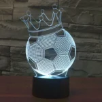 Football Crown Style 3D Touch Switch Control LED Light , 7 Color Discoloration Creative Visual Stereo Lamp Desk Lamp Night Light - Image 13