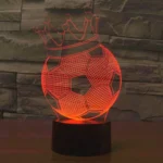 Football Crown Style 3D Touch Switch Control LED Light , 7 Color Discoloration Creative Visual Stereo Lamp Desk Lamp Night Light - Image 7