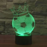 Football Crown Style 3D Touch Switch Control LED Light , 7 Color Discoloration Creative Visual Stereo Lamp Desk Lamp Night Light - Image 8