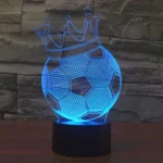 Football Crown Style 3D Touch Switch Control LED Light , 7 Color Discoloration Creative Visual Stereo Lamp Desk Lamp Night Light - Image 9