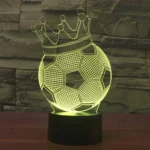 Football Crown Style 3D Touch Switch Control LED Light , 7 Color Discoloration Creative Visual Stereo Lamp Desk Lamp Night Light - Image 10
