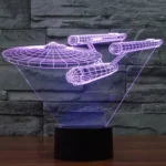 Star Trek Battleship Style 3D Touch Switch Control LED Light , 7 Color Discoloration Creative Visual Stereo Lamp Desk Lamp Night Light - Image 12