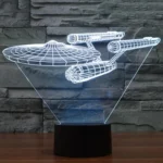 Star Trek Battleship Style 3D Touch Switch Control LED Light , 7 Color Discoloration Creative Visual Stereo Lamp Desk Lamp Night Light - Image 13