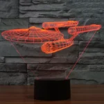 Star Trek Battleship Style 3D Touch Switch Control LED Light , 7 Color Discoloration Creative Visual Stereo Lamp Desk Lamp Night Light - Image 7