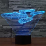 Star Trek Battleship Style 3D Touch Switch Control LED Light , 7 Color Discoloration Creative Visual Stereo Lamp Desk Lamp Night Light - Image 9