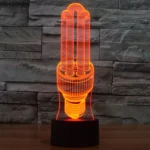 Energy-saving Lamp Style 3D Touch Switch Control LED Light , 7 Color Discoloration Creative Visual Stereo Lamp Desk Lamp Night Light - Image 7