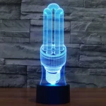 Energy-saving Lamp Style 3D Touch Switch Control LED Light , 7 Color Discoloration Creative Visual Stereo Lamp Desk Lamp Night Light - Image 9