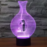 Bird In The Cage Style 3D Touch Switch Control LED Light , 7 Color Discoloration Creative Visual Stereo Lamp Desk Lamp Night Light - Image 12