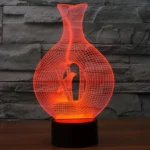 Bird In The Cage Style 3D Touch Switch Control LED Light , 7 Color Discoloration Creative Visual Stereo Lamp Desk Lamp Night Light - Image 7