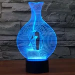 Bird In The Cage Style 3D Touch Switch Control LED Light , 7 Color Discoloration Creative Visual Stereo Lamp Desk Lamp Night Light - Image 9