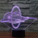 Dolphin Jump Style 3D Touch Switch Control LED Light , 7 Color Discoloration Creative Visual Stereo Lamp Desk Lamp Night Light - Image 12