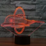 Dolphin Jump Style 3D Touch Switch Control LED Light , 7 Color Discoloration Creative Visual Stereo Lamp Desk Lamp Night Light - Image 7