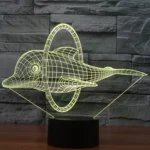 Dolphin Jump Style 3D Touch Switch Control LED Light , 7 Color Discoloration Creative Visual Stereo Lamp Desk Lamp Night Light - Image 10