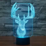 Elaphurus Davidianus Style 3D Touch Switch Control LED Light , 7 Color Discoloration Creative Visual Stereo Lamp Desk Lamp Night Light - Image 11