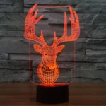 Elaphurus Davidianus Style 3D Touch Switch Control LED Light , 7 Color Discoloration Creative Visual Stereo Lamp Desk Lamp Night Light - Image 7