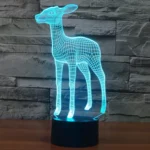 Deer Style 3D Touch Switch Control LED Light , 7 Color Discoloration Creative Visual Stereo Lamp Desk Lamp Night Light - Image 11