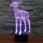 Deer Style 3D Touch Switch Control LED Light , 7 Color Discoloration Creative Visual Stereo Lamp Desk Lamp Night Light - Image 12