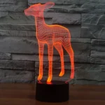 Deer Style 3D Touch Switch Control LED Light , 7 Color Discoloration Creative Visual Stereo Lamp Desk Lamp Night Light - Image 7