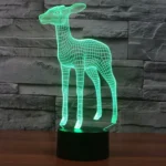 Deer Style 3D Touch Switch Control LED Light , 7 Color Discoloration Creative Visual Stereo Lamp Desk Lamp Night Light - Image 8