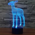 Deer Style 3D Touch Switch Control LED Light , 7 Color Discoloration Creative Visual Stereo Lamp Desk Lamp Night Light - Image 9