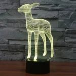 Deer Style 3D Touch Switch Control LED Light , 7 Color Discoloration Creative Visual Stereo Lamp Desk Lamp Night Light - Image 10
