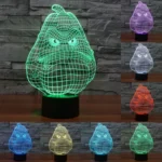 White Gourd Style 3D Touch Switch Control LED Light , 7 Color Discoloration Creative Visual Stereo Lamp Desk Lamp Night Light