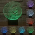 Abstract Style 3D Touch Switch Control LED Light , 7 Color Discoloration Creative Visual Stereo Lamp Desk Lamp Night Light