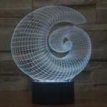 Abstract Style 3D Touch Switch Control LED Light , 7 Color Discoloration Creative Visual Stereo Lamp Desk Lamp Night Light - Image 12