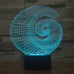 Abstract Style 3D Touch Switch Control LED Light , 7 Color Discoloration Creative Visual Stereo Lamp Desk Lamp Night Light - Image 10