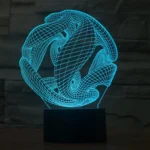 Abstract Style 3D Touch Switch Control LED Light , 7 Color Discoloration Creative Visual Stereo Lamp Desk Lamp Night Light - Image 11