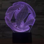 Abstract Style 3D Touch Switch Control LED Light , 7 Color Discoloration Creative Visual Stereo Lamp Desk Lamp Night Light - Image 12