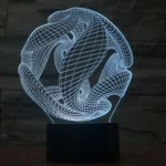 Abstract Style 3D Touch Switch Control LED Light , 7 Color Discoloration Creative Visual Stereo Lamp Desk Lamp Night Light - Image 13