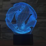 Abstract Style 3D Touch Switch Control LED Light , 7 Color Discoloration Creative Visual Stereo Lamp Desk Lamp Night Light - Image 9