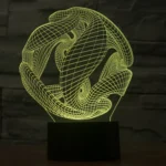 Abstract Style 3D Touch Switch Control LED Light , 7 Color Discoloration Creative Visual Stereo Lamp Desk Lamp Night Light - Image 10