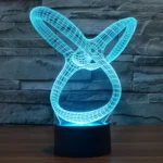 Abstract Style 3D Touch Switch Control LED Light , 7 Color Discoloration Creative Visual Stereo Lamp Desk Lamp Night Light - Image 11
