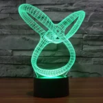 Abstract Style 3D Touch Switch Control LED Light , 7 Color Discoloration Creative Visual Stereo Lamp Desk Lamp Night Light - Image 8