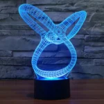 Abstract Style 3D Touch Switch Control LED Light , 7 Color Discoloration Creative Visual Stereo Lamp Desk Lamp Night Light - Image 9