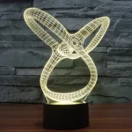 Abstract Style 3D Touch Switch Control LED Light , 7 Color Discoloration Creative Visual Stereo Lamp Desk Lamp Night Light - Image 10