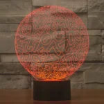 Numbers Style 3D Touch Switch Control LED Light , 7 Color Discoloration Creative Visual Stereo Lamp Desk Lamp Night Light - Image 7