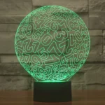 Numbers Style 3D Touch Switch Control LED Light , 7 Color Discoloration Creative Visual Stereo Lamp Desk Lamp Night Light - Image 8