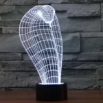 Cobra Style 3D Touch Switch Control LED Light , 7 Color Discoloration Creative Visual Stereo Lamp Desk Lamp Night Light - Image 13