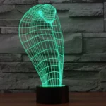 Cobra Style 3D Touch Switch Control LED Light , 7 Color Discoloration Creative Visual Stereo Lamp Desk Lamp Night Light - Image 8